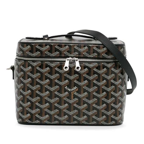 goyard vanity muse|GOYARD Goyardine Muse Vanity Case Black Gold.